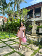 Pink Mini Off the Shoulder Cut Out Dress