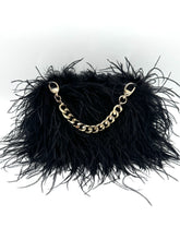 Black Ostrich Feather Bag