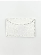 White Ostrich Leg Leather Card Holder